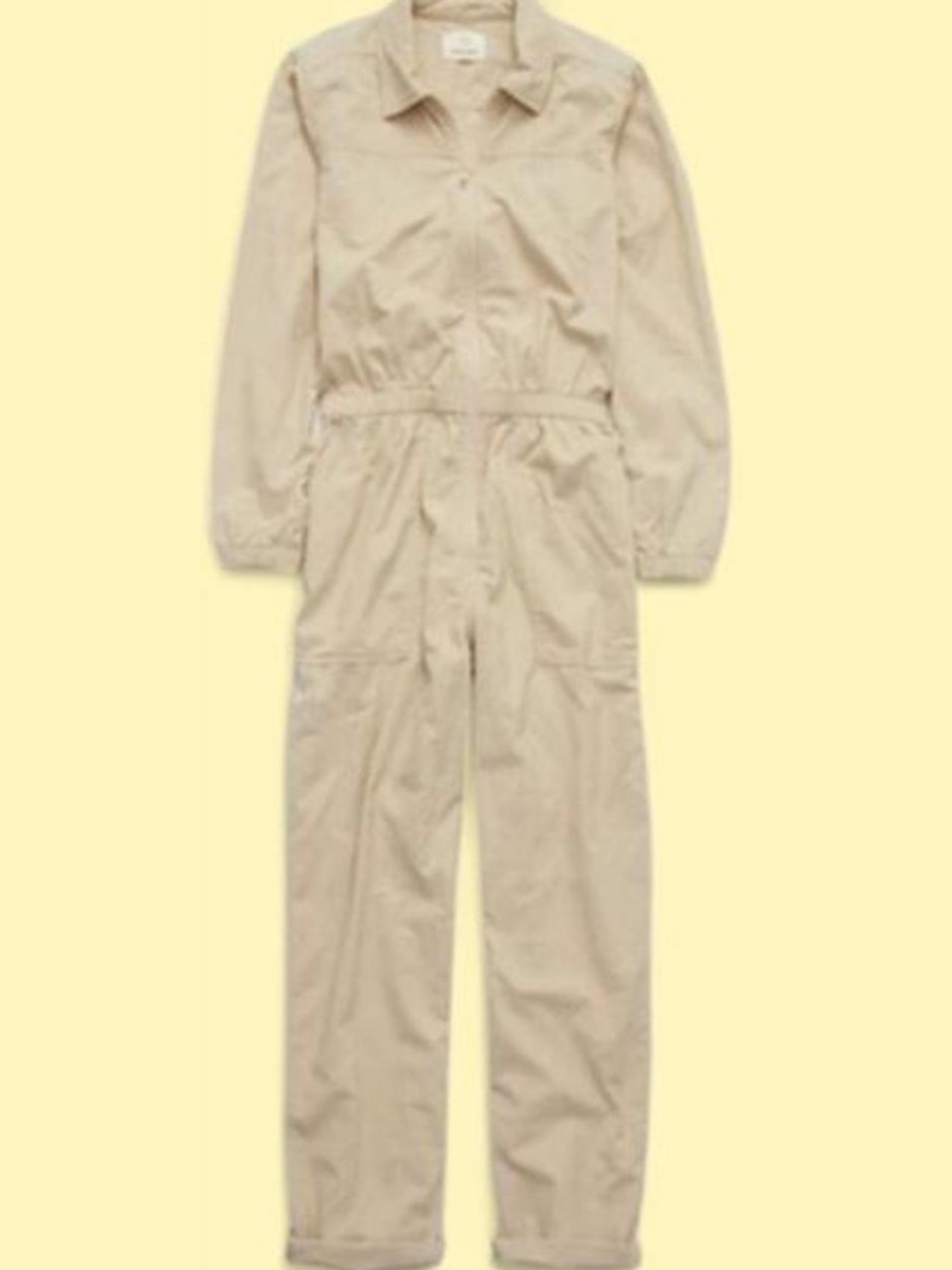 aerie Cream Utility Jumpsuit